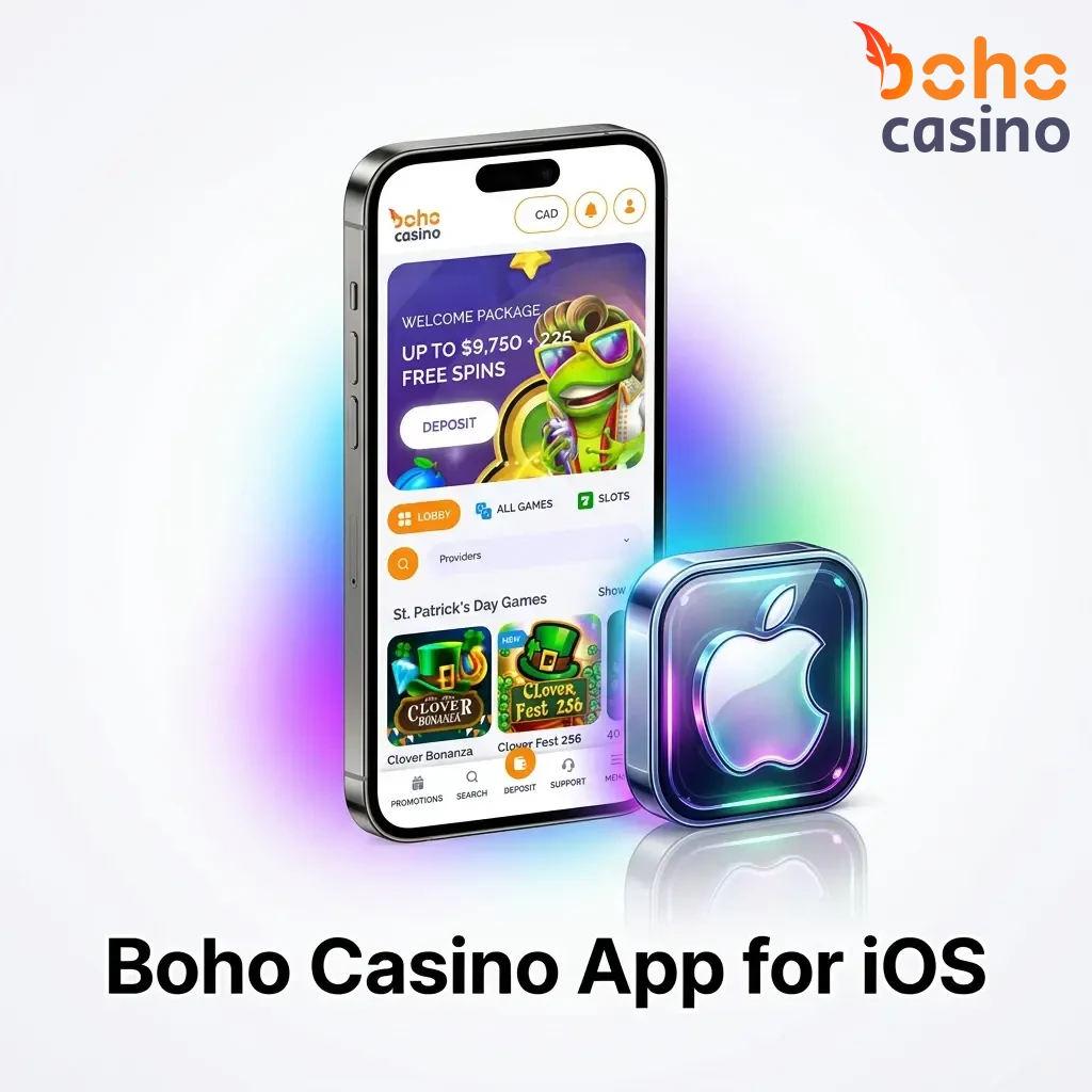 Boho Casino iOS app installation steps on iPhone and iPad via App Store for Canadian players