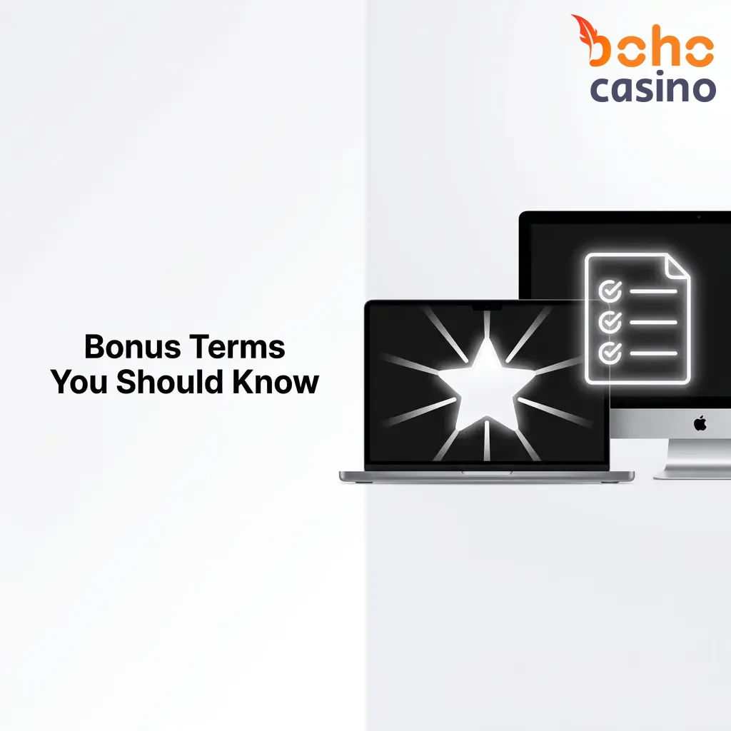 Boho Casino bonus terms including wagering requirements, game contributions, validity periods, and withdrawal conditions for Canadian players.