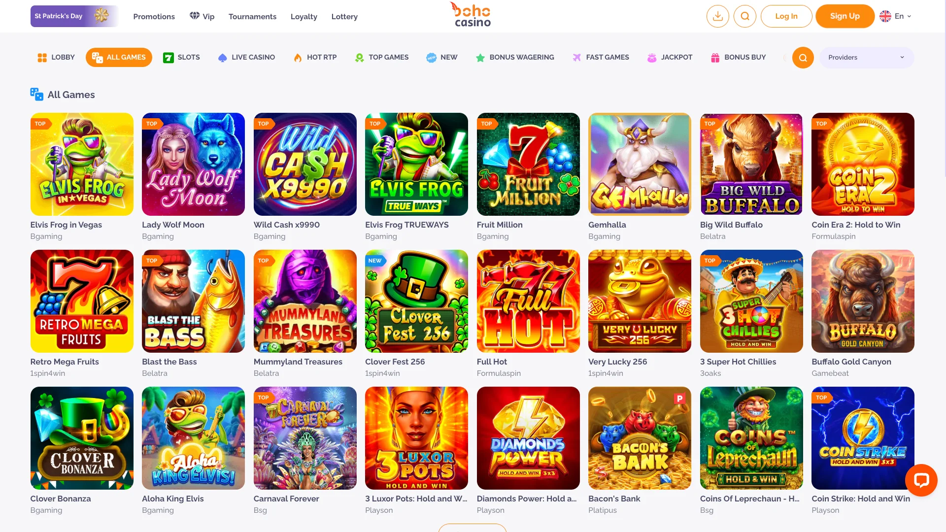 The best and most lucrative slots from Boho Casino.