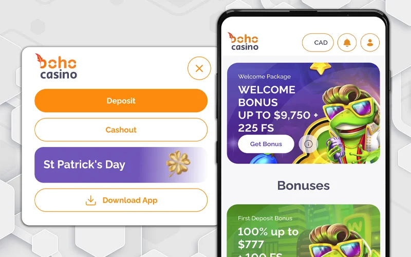 Try out the Boho Casino app on your mobile device.