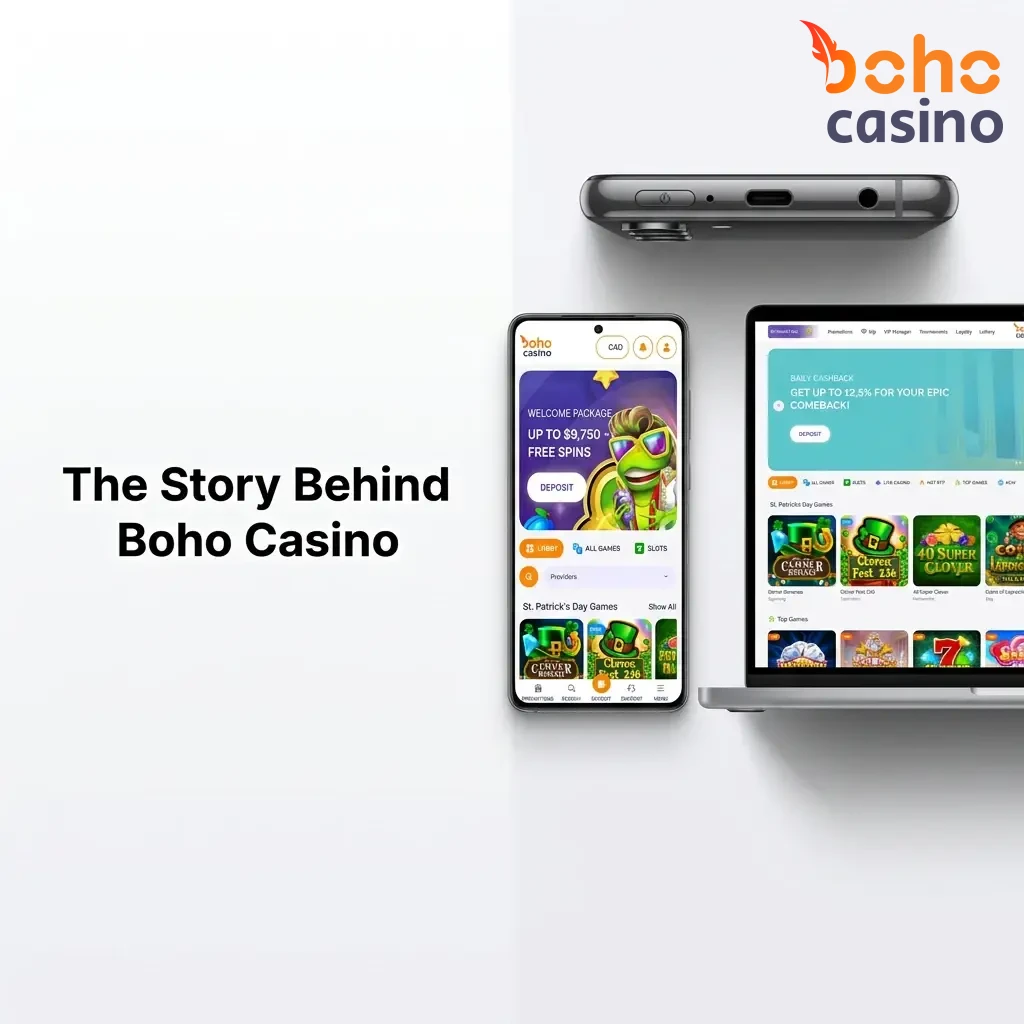 Boho Casino online gambling platform logo and branding representing its Curaçao-licensed player-focused gaming experience